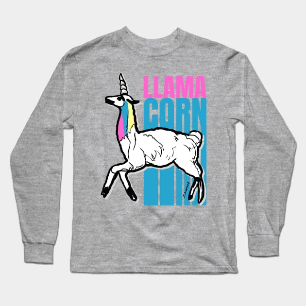 Llamacorn Long Sleeve T-Shirt by sketchnkustom